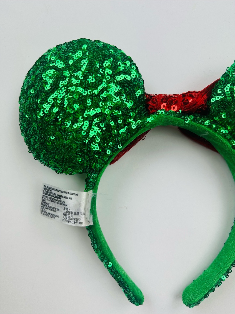 Disney Parks Christmas Sequin Minnie Mouse Ears Headband - Picture 6 of 8
